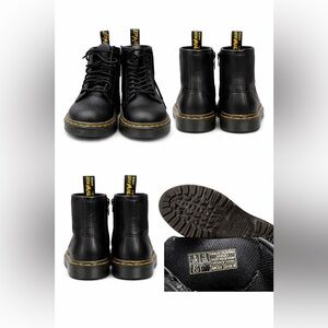 Dr. Martens Black Boots with Yellow Stitching